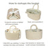 Baby Diaper Caddy Organizer for Girl Boy Cotton Rope Nursery Storage Bin Basket Portable Holder Tote Bag for Changing