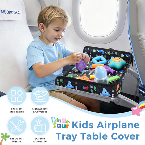 COOLBEBE 1-3, Airplane Tray Table Cover, Foldable Travel Tray Cover for Toddlers Universal Fit for Airplane, Car Seat