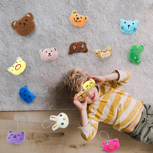 46 PCS Mini Animal Plush Toys Set - Cute Small Stuffed Toy Keychains for Party Favors and Classroom Prizes
