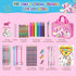 DreamyCandy 73PCS Set 4-6-8,Kids Unicorn Washable Markers with Glitter Pencil Case, Art Supplies and Craft for Girls