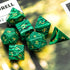 UDIXI Malachite Stone Dice Set, 7PCS Gemstone Polyhedral D&D Dice with Gift Case for Dungeons and Dragons Games