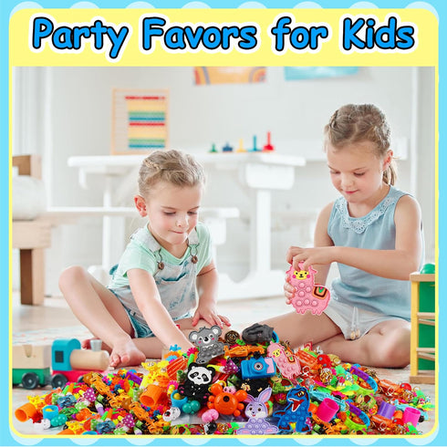 Kiss Monkey 640 PCS Prize Treasure Box Toys, Classroom Party Favors for Kids, Fidget Toys Bulk, Goodie Bags Stuffers