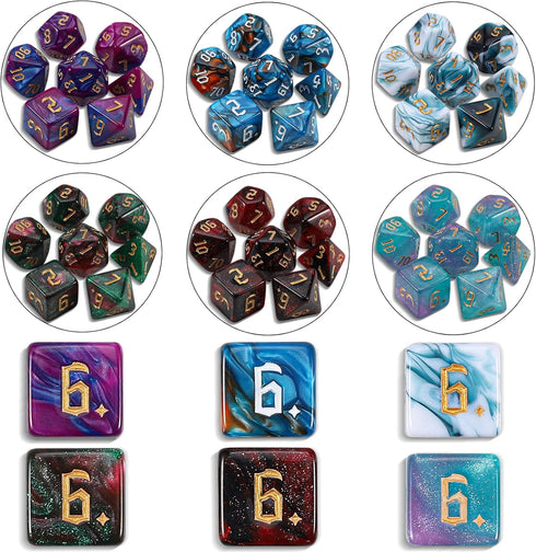 Set 26 7 (182pcs) CiaraQ DND Dice - x Polyhedral Dice for Dungeons and Dragons D&D RPG MTG Role Playing Table Games