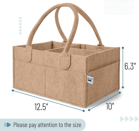 Mr. Pen- Baby Diaper Caddy Organizer, Earthy Clay, Baby Caddy Organizer with Handle, Compact Size, Collapsible