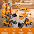 3-5 4-8 35 Magnetic Transform Engineering Car Assembled Toys with Storage Box, Robot Magnetic Blocks Toy, Construction
