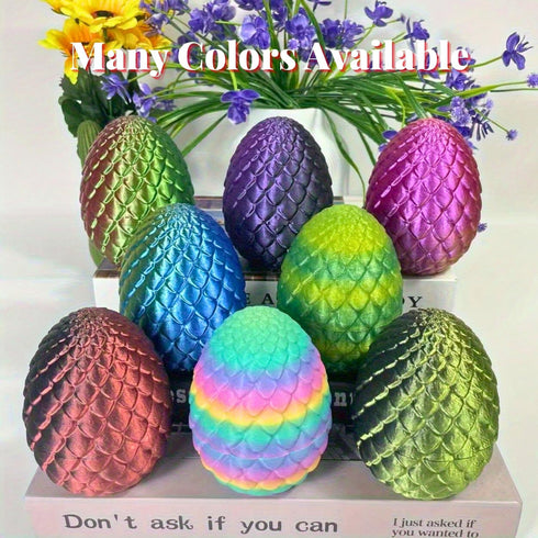 24'' 3D 2026 Large Printed Dragon Egg with Chinese Dragon Toy Inside, Reusable Big Dragon Egg for Fidget Play, Desk