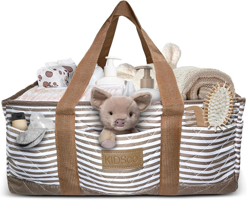 KIDSco. Baby Diaper Caddy. Portable Storage for Diapers, Wipes and Changing Table