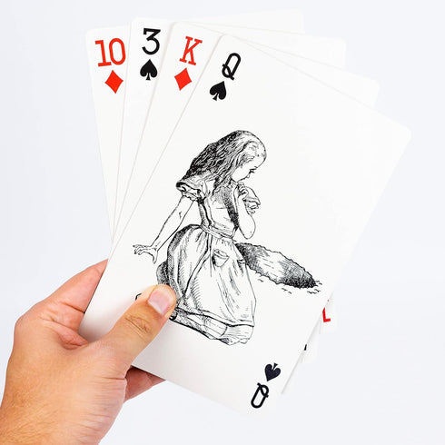 Professor PUZZLE The Queen’s Guard Giant Playing Cards - Alice in Wonderland Jumbo Cards for All Games