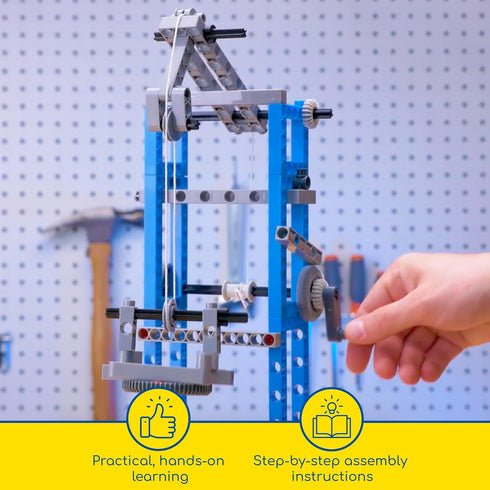 26 6 Thames & Kosmos Simple Machines Science Experiment & Model Building Kit, Introduction to Mechanical Physics, Build