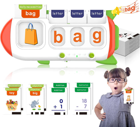 ZIKAQUQI Cool Math Games & Talking Flash Cards for Toddlers 5-7 Years Old,Speech