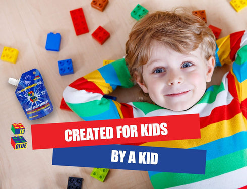 Le Glue Temporary Glue - Compatible with Legos - Non-Permanent Clear Adhesive for Plastic Building Blocks