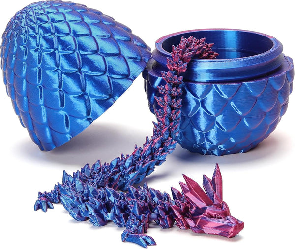 YTRXYLKL 3D Printed Dragon with Surprise Egg,Surprise Dinosaur Eggs Fidget Toys for Kids,