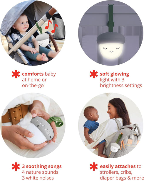 Glow with Me Acorn: Portable Baby Sleep Sound Machine