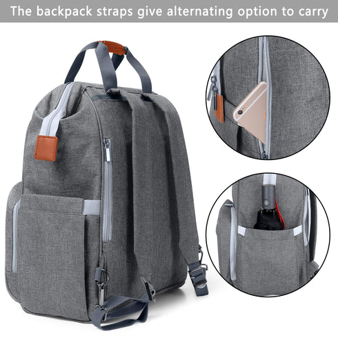 Backpack 2 LUXJA Breast Pump Bag with Compartments for Cooler Bag and Laptop, Breast Pump with Options for Wearing