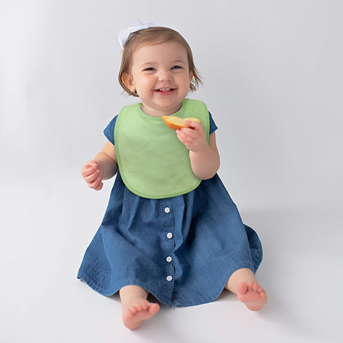 8 Pack 8 Count Neat Solutions Multi-Color Solid Knit Terry Feeder Bib, Girl