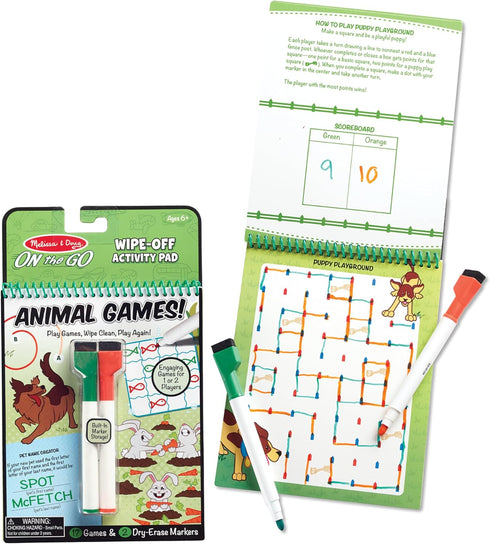 Melissa & Doug Wipe-Off Activity Pad - Animals
