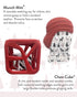 Pack: Malarkey Kids Holiday Gift Munch Mitt and Chew Cube Duo - Perfect Teething Treats for Babies and Toddlers - Red