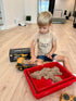 RC Dump Truck Toy, 9-Channel Remote Control Vehicle with Metal Bed & Light, Rechargeable for Kids Ages 3-12+