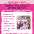 Doll Clothes Hangers for American 18" Girl Dolls - Set of 24 Unique Pink and White Butterfly Wardrobe Hangers- Holds Accessories, Sets, Shirts, Jackets, Pants, Dresses, Gifts for Girls Kids Birthday by Dress Along Dolly