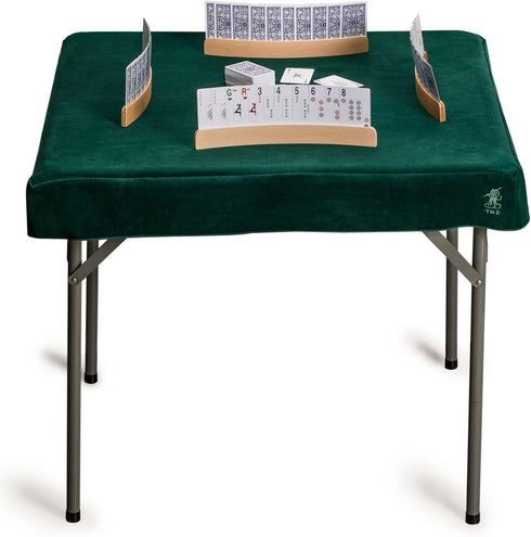 Yellow Mountain Imports Professional Grade Green Square Table Cover for Card Games, 34.8 x 34.8 Inches