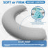 SweetSlubr 47.2 9.8'' Pregnancy Pillows for Sleeping, C-Shaped Maternity Pillow for Pregnant Women with Adjustable