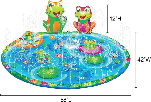 Froggy Pond Splash Water Mat