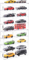Hot 1/64 Scale Matchbox Wheels Toy Car Display Case, Holds 32 Cars, Dustproof Clear Organizer Box (4pcs)