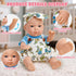 Cleboen Set 9'' 2 Sets 3 4 5 6 Baby Doll Accessories for Girls, Baby Doll with Clothes Doll Walker Chair Feeding Bottle