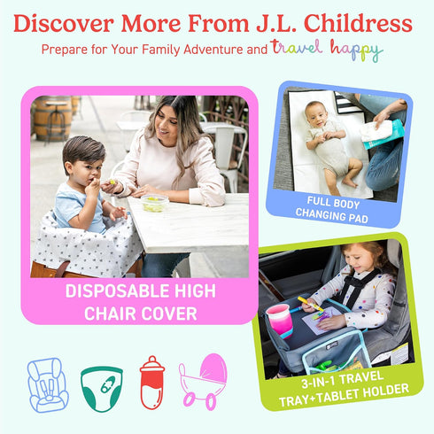 Backpack J.L. Childress Padded Car Seat Bag - Car Seat Travel Bag for Airplane, Cover Fits Most Baby & Infant Carriers
