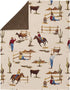 Country Sweet Jojo Designs Tan Brown Western Cowboy Boy Soft Baby Blanket Receiving Security Stroller Swaddle