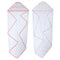 2 pack Baby Hooded Towel Set - Pink Trim