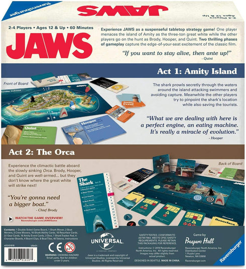 Ravensburger Jaws Board Game - Thrilling Strategy Game for Teens and Adults, Interactive Gameplay
