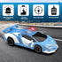 Transforming Police Car RC Toy, 1:18 Scale with Flashing Lights, 360° Rotation for Kids Age 4-12