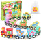 Oomloid 11 Pcs Magnetic Dinosaur Train Set Montessori Toys for 1 2 3