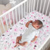 Bedtime Originals Blossom Mini Crib Sheet - Floral, Pink, Gray, White