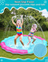 Kids Dog Splash Pad Sprinkler, Non-Slip Splash Pool for Summer Outdoor Water Fun, 59"R for Small Medium Large Dogs