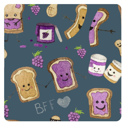 BapronBaby PBJ Pals Bapron - No Neck Tie Safer Bib for Baby & Toddler, Soft Waterproof, Machine Washable, Sz 6m-3T