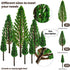 Sumind 18 Pcs Forest Animals Figurines, Woodland Toys Model Trees Kit, Miniature Plastic for Cake Toppers, Birthday