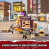 Set 515 FUNWHOLE Chili Dog Trailer Lighting Building Bricks - Street Fusion City Town Hot Food Truck with LED Light