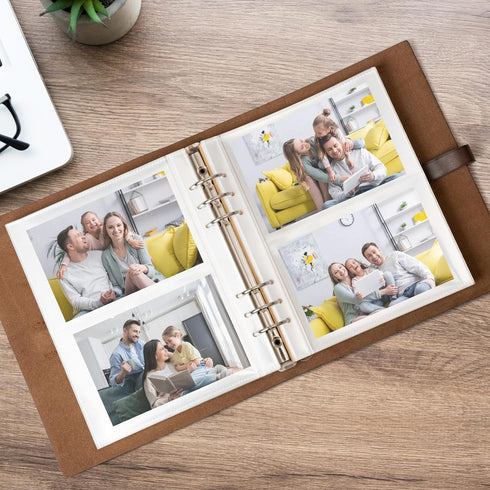 sucarlon Album 4x6 200 Albums 30 Album AlbumFlower Photo Photos, Genuine Leather Photo with Writing Space with Writing