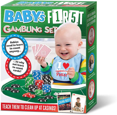 Prank Gift Box - Baby's First Gambling Kit, Perfect Gag Gift and Funny White Elephant Idea