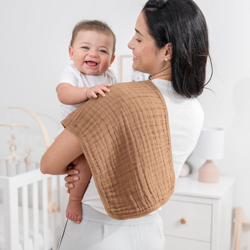 Set Comfy Cubs Muslin Baby Bibs and Muslin Burp Cloths Bundled
