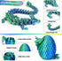 6PCS 3D 3D Set (6pc-a) JOD Printed Dragon Eggs with Dragon Inside Articulated Fidget Toys, Easter Dragon Eggs, Mystery