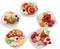 Miniature Dessert Plate Set 5 Assorted Handmade Clay Treats with Pancakes Waffles Ice Cream on 1-Inch Ceramic Plates