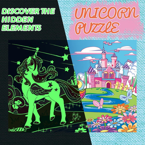 Wings Gaint Glow in The Dark 100 Piece Unicorn Puzzle with Paints for Kids Ages 4-8, Jigsaw Puzzle Toys for Girls&Boys, Unicorn Toys for Girls Toodler 4-6, 4 year old Birthday Gift Idea by Wings Giant