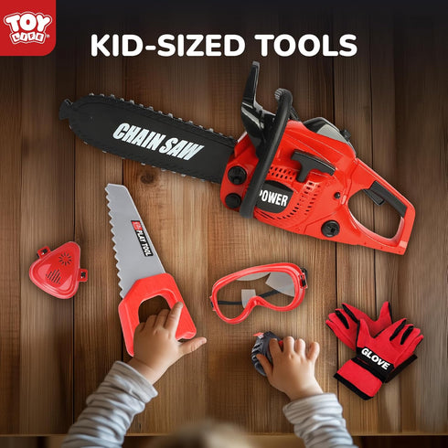 Set Set 3 4 5 6 7 8 TOY Life Toy Chainsaw Kids Tool with Gloves Toddler Pretend Play Construction Tool Electric