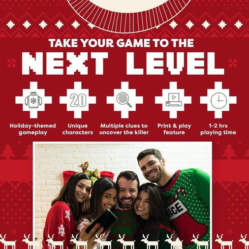 Holiday Murder Mystery Game - Murder at The Office Ugly Sweater Party | Flexible 4-20+ Players | New Print-Friendly