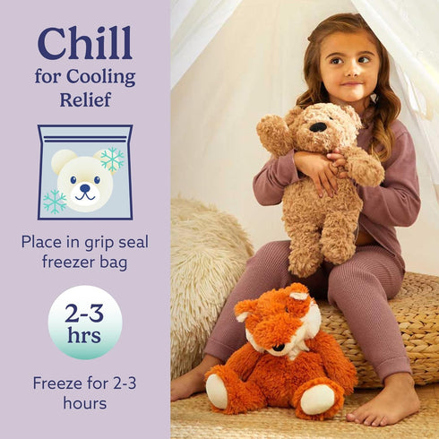 warmies Microwavable & Weighted Stuffed Animals, Fox - Heated Stuffed Animal Plushie for Warmth & Comfort - Cute Soft