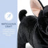 ZHONGXIN MADE 13" Black Bulldog Plush Toy - Realistic Standing Black Bulldog Dog Stuffed Animal, Cute Dog Puppy Plushie