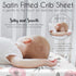 Sweet Jojo Designs Satin Fitted Baby Crib Sheets (Pink/Grey Boho Floral) for Girls, Infant, Nursery, Toddler Room